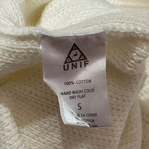 Unif X Urban Outfitters Pullover Waffle Knit Sweater - Cream - Small - Picture 12 of 16